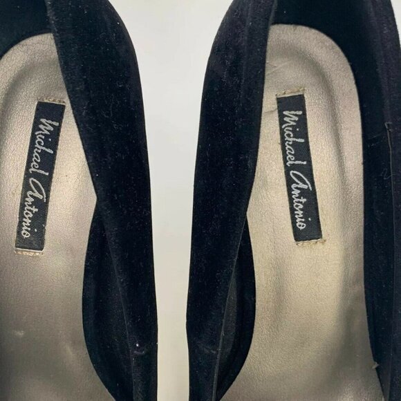 Michael Antonio 7 Loveme Velvet Platform Pumps - Picture 4 of 8